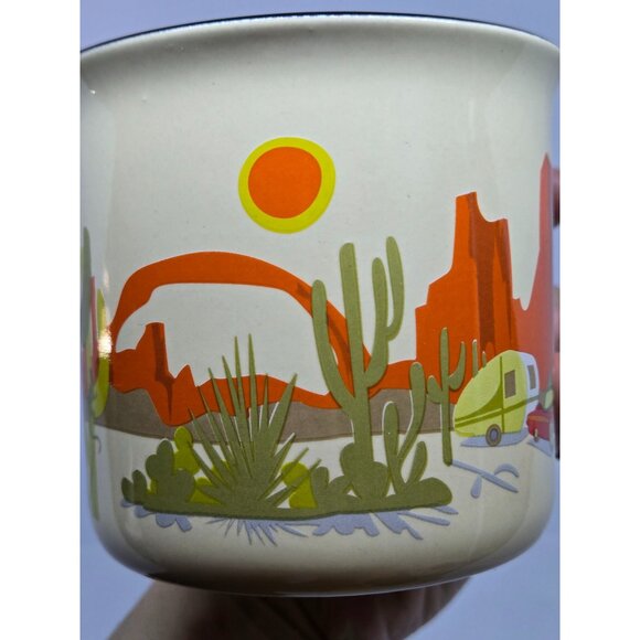 Vintage Camp Casual Southwest Desert Landscape Ceramic Mug Camping Outdoors - Picture 8 of 13